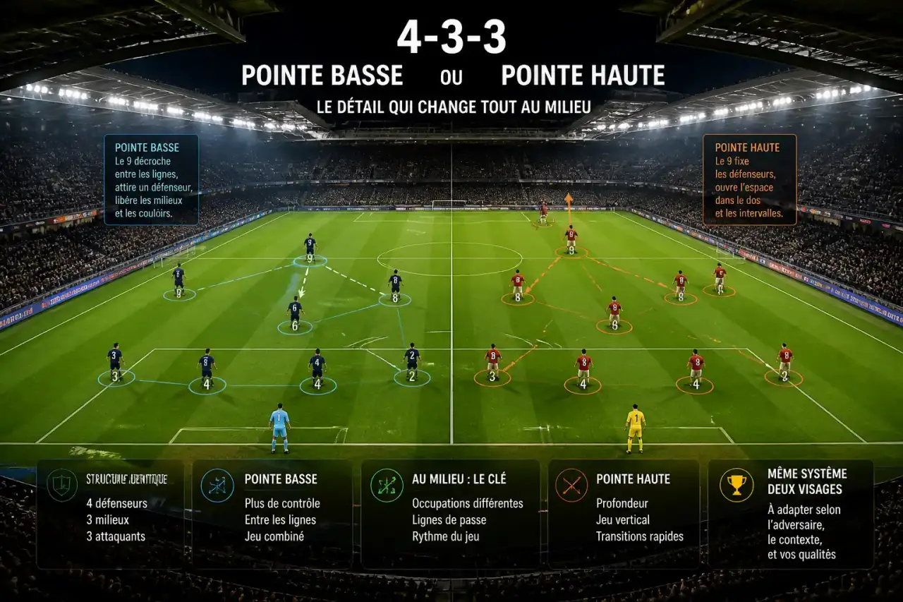 4-3-3 pointe basse ou pointe haute : le détail qui change tout au milieu