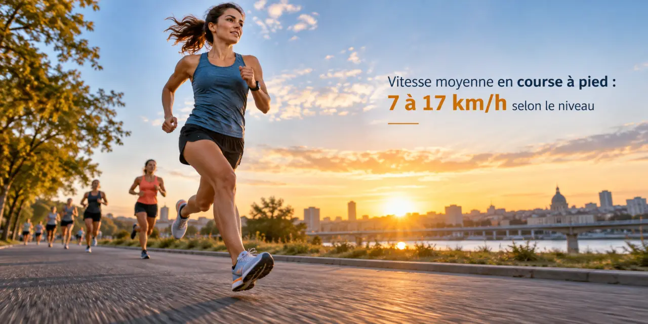 La vitesse moyenne d’une femme en course à pied varie de 7 à 17 km/h selon le niveau