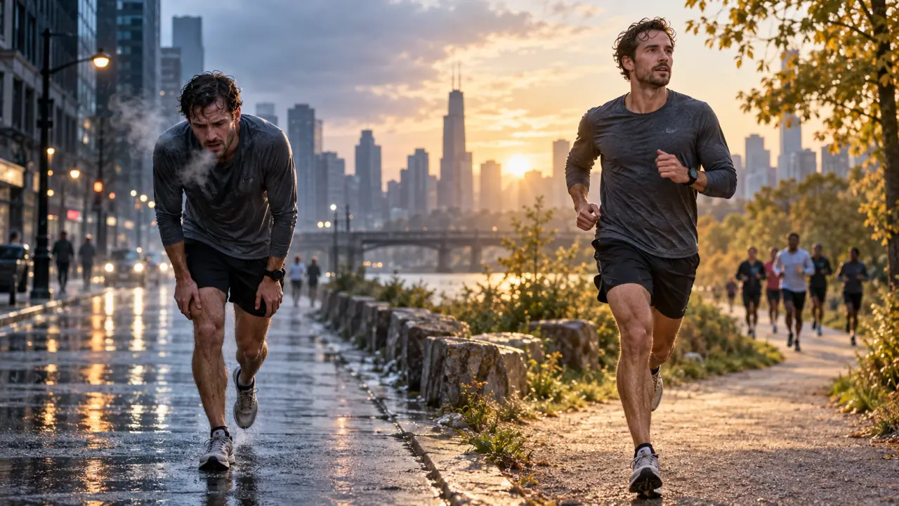 Coureur maîtrisant son allure pendant une course de 5 kilomètres