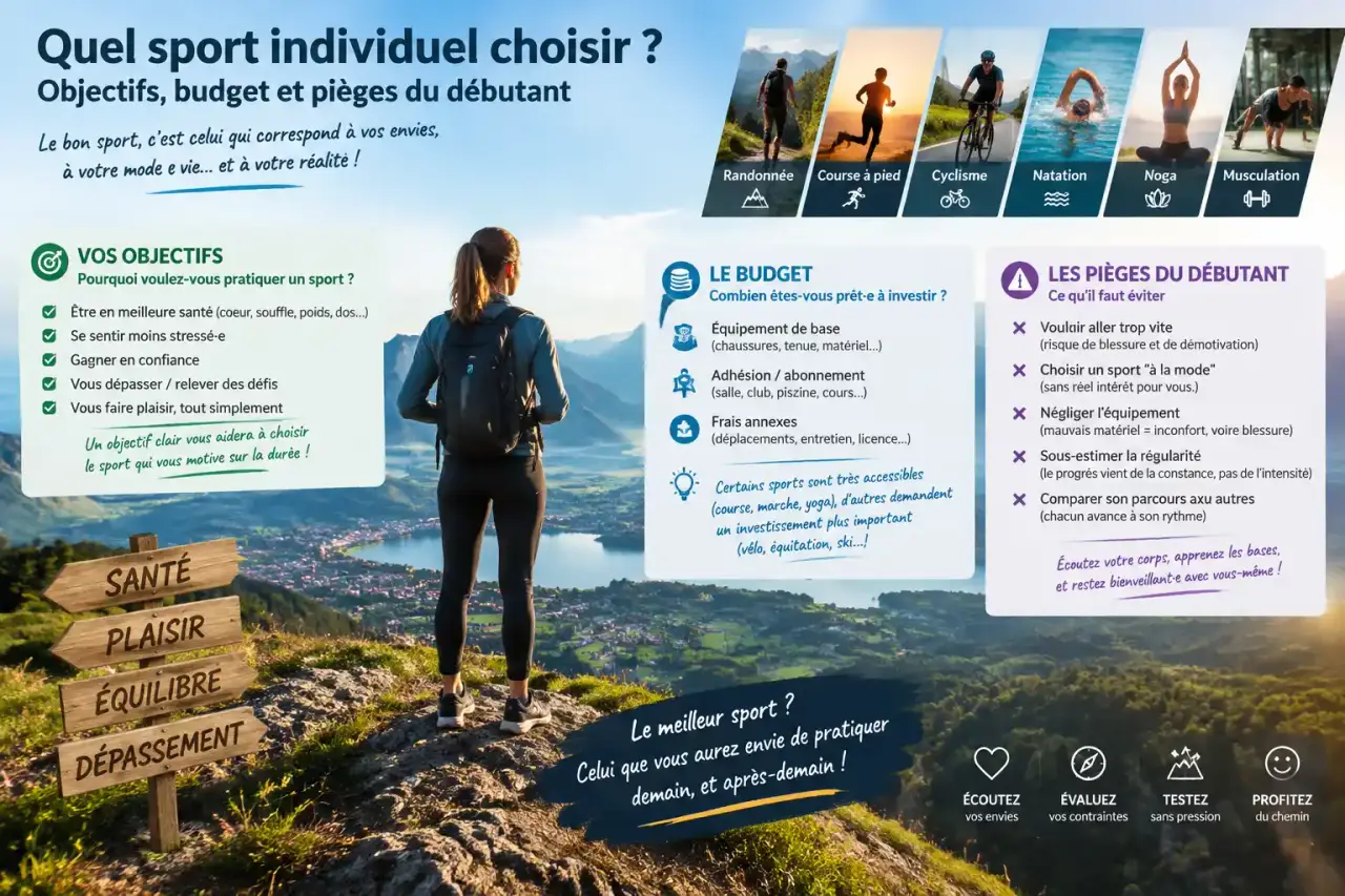 Quel sport individuel choisir ? Objectifs, budget et pièges du débutant